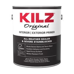 KILZ Original Interior/Exterior White Flat Oil-Based Alkyd Oil Primer 1 gal