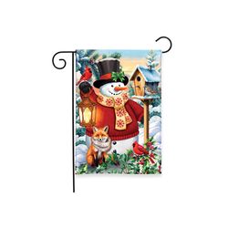 Briarwood Lane Winter Lantern Snowman Garden Flag