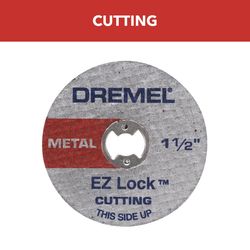 Dremel EZ Lock 1-1/2 in. D X 1/8 in. X 0.05 in. thick Fiberglass Metal Cut-Off Wheel 5 pk