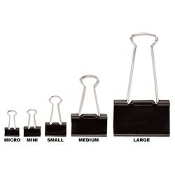 Office Depot Mini Black/Silver Binder Clips 144 pk