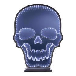 Celebrations Halloween White 23 in. LED Prelit Skull Infinity Halloween Decor