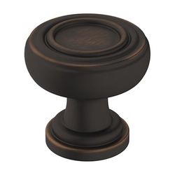Amerock Ville Traditional Round Cabinet Knob 1-1/8 in. D 1-1/16 in. Oil Rubbed Bronze 1 pk