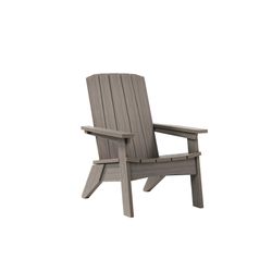 Breeo Coastal Gray Poly Lumber Frame Adirondack Chair