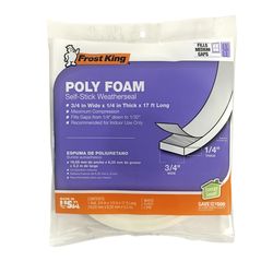 Frost King White Poly Foam Weather Seal For Doors and Windows 17 ft. L X 0.25 in.