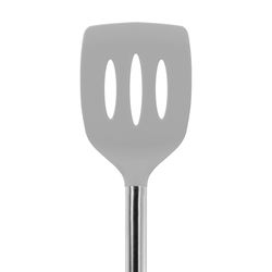 Tovolo Oyster Gray Silicone/Stainless Steel Slotted Turner