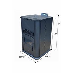 Comfortbilt Alpine EPA Certified 2800 sq ft Modern Wood Pellet Stove 120 lb. cap. Hopper