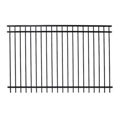 Fortress Building Products Versai 5 in. H X 8 in. W Powder Coated Black Steel Fence Panel