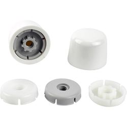 Ace Toilet Bolt Caps White Matte Plastic For Universal