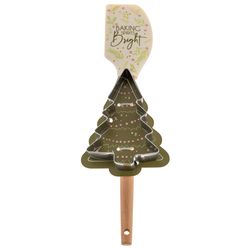 Karma Multicolored Metal/Silicone/Wood Spatula and Cookie Cutter Set