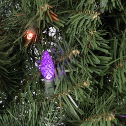 Celebrations Platinum 48 in. D LED Prelit Multicolored Mixed Pine Wreath