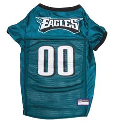 Pets First Teal Bloom Philadelphia Eagles Dog Jersey Large