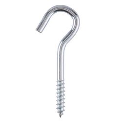 Ace Small Silver Steel 2.4375 in. L Ceiling Hook 45 lb 3 pk