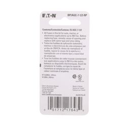 Bussmann 7.5 amps AGC Clear Glass Tube Fuse 5 pk