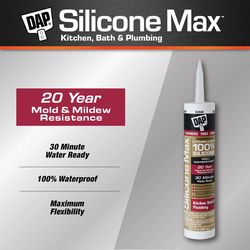 DAP Silicone Max Clear Silicone Kitchen and Bath Sealant 10.1 oz