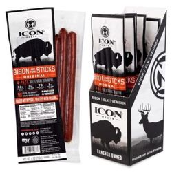 ICON Meats Bison & Pork Original Sticks 4 oz Pouch