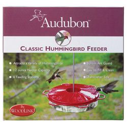 Audubon Hummingbird 12 oz Plastic Nectar Bird Feeder 6 ports