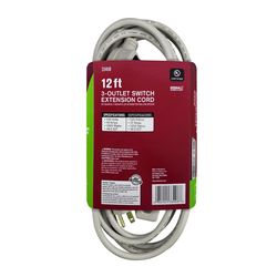 Ace Indoor 12 ft. L Beige Triple Outlet Cord 16/3 SJT