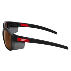Milwaukee Full Frame Safety Glasses Brown Lens Black Frame 1 pair