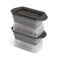 Tovolo Charcoal/Clear Plastic/Silicone Ice Mold Set