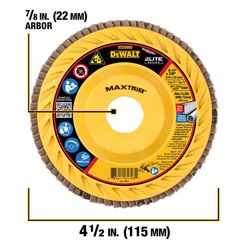 DEWALT MaxTrim 4-1/2 in. D X 7/8 in. Ceramic Trim Flap Disc 60 Grit 1 pc