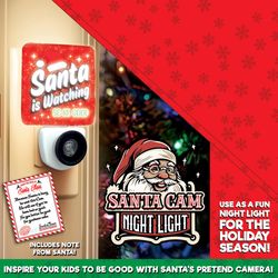 Novelty Inc Automatic/Manual Plug-in Santa is Watching LED Night Light w/Sensor