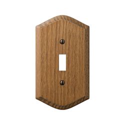 Amerelle Country Brown 1 gang Wood Toggle Wall Plate 1 pk
