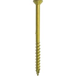 Grip-Rite PrimeGuard Plus No. 9 wire X 3 in. L Gold Star Flat Head Deck Screws 1 lb