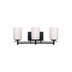 Canarm Carlton Oil Rubbed Bronze Bronze 3 lights Incandescent Vanity Light Flush Mount