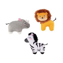 Pet Shop by Fringe Studio For Dog Multicolored Plush Meet Me At The Zoo Dog Toy