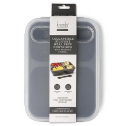 Krumbs Kitchen Black Meal-Prep Container 1 pk