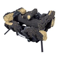Pleasant Hearth Wildwood Ventless Dual Fuel Fireplace Log Set Unlimited Hr hr 1 pk