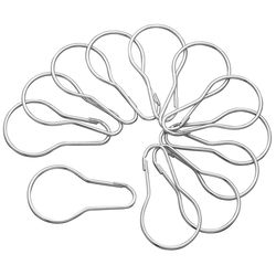 Plumb Pak Bright Plated Steel Shower Curtain Pins 12 pk