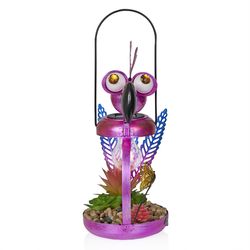 Alpine Pink Acrylic/Iron 16 in. H Outdoor Decoration