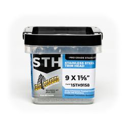 Big Timber No. 9 Sizes X 1-5/8 in. L Star Stainless Steel Fine Wood Screws 162 pk