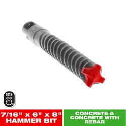 Diablo Rebar Demon 7/16 in. X 8 in. L Carbide Hammer Drill Bit SDS-Plus Shank 1 pc