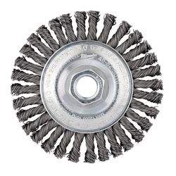 Milwaukee 4 in. Stringer Bead Wire Wheel Brush Carbon Steel 12000 rpm 1 pc