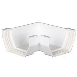 Amerimax 2.35 in. H X 6.75 in. W X 6.75 in. L White Vinyl Inside Corner