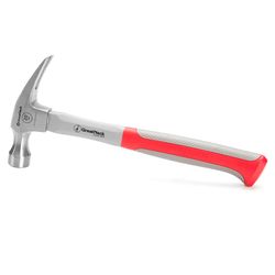 GreatNeck 20 oz Smooth Face Hatchet Claw Hammer 14.8 in. Fiberglass Handle