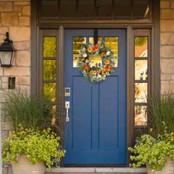 Briarwood Lane 24 in. D Pumpkins and Eucalyptus Wreath