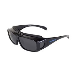 Global Vision Flip It Sunglasses Unisex Black Frame Black Lens Polarized