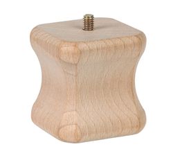 Waddell 2-1/2 in. H Old English Wood Bun Foot