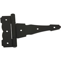 National Hardware 6 in. W X 6 in. L Black Steel Ornamental T Hinge 1 pk