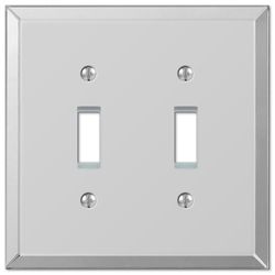Amerelle Mirror Clear 2 gang Acrylic Toggle Wall Plate 1 pk
