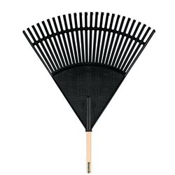 Truper Tru-Tough 66.5 in. 26 Tine Poly Leaf Rake Wood Handle