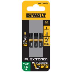 DeWalt FlexTorq Torx T40 X 1 in. L Impact Driver Bit Set Steel 3 pc