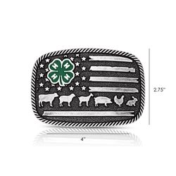Montana Silversmiths 4-H Livestock Belt Buckle