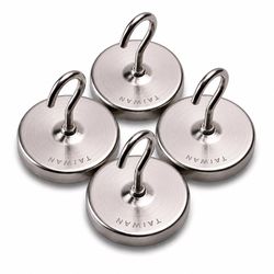 Harold Import Silver Steel Magnetic Hooks