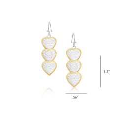 Montana Silversmiths Women's Triple Heart Dangle Gold/Silver Earrings