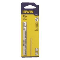 IRWIN #57 X 1-3/4 in. L High Speed Steel Wire Gauge Bit Straight Shank 1 pc