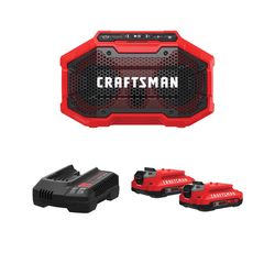 CRAFTSMAN V20* 2Ah Battery and Charger Starter Kit with CRAFTSMAN V20* Cordless Bluetooth Speaker